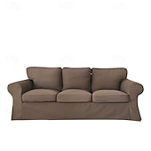 baratos Cobertura de Sofa-Capa de Sofá 3 Lugares Capa de Sofá Ektorp com 3 Capas de Almofadas e 3 Capas de Encosto Slipcover Washable Cor Bordô Ektorp Protetor de Móveis