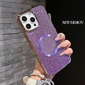 economico Cover per iPhone-telefono Custodia Per Apple AirTag iPhone 16 Pro Max Plus iPhone 15 14 Pro Max Plus iPhone 13 12 Pro Max Copertura Posteriore Custodia ad adsorbimento magnetico Magnetico Supporta la Ricarica