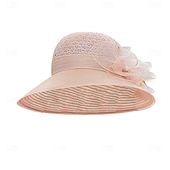 tanie czapki imprezowe-kapelusze derby dla kobiet 2025 kapelusz z organzy na przyjęcie herbaciane damskie eleganckie stroje na niedzielne popołudnie wielkanocne