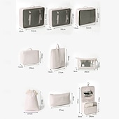 cheap Luggage &amp; Travel Storage-Compression Packing Cubes Set for Travel, Foldable Luggage Organizer Bags, Portable Toiletry and Makeup Bag, Multi-Functional Clothes Storage Pouches for Business Trips and Vacations