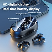 cheap Open-Fit Earphones-Open Ear Earbuds Wireless Bluetooth Earless Bone Conducting Headphones Wireless Bluetooth Headset Noise Cancelling Bone Earphones Waterproof Air Bone Conduction Headphone Not in Ear Open Ear Buds