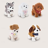 お買い得  ぬいぐるみ-子供用電動リーシュ犬は吠えて歩くことができ、取り外し可能で洗えるシミュレーションぬいぐるみテディペット猫小さな女の子のおもちゃ