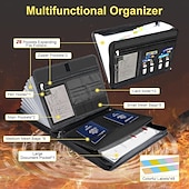 cheap Clothing &amp; Closet Storage-File Organizer - 26 Pocket Expanding Accordion File Folder with Zipper &amp; Labels, Fireproof &amp; Waterproof Document Organizer for Letter/A4 Size Files, Multi-Pocket File Storage Case for Home &amp; Office