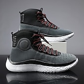 Χαμηλού Κόστους Ανδρικά Sneakers-ανδρικά κόκκινα και λευκά ψηλά αθλητικά παπούτσια μπάσκετ με απορρόφηση κραδασμών – κορυφαία άνεση και ανθεκτικότητα για αθλητικές επιδόσεις