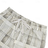 preiswerte Lose-Herren Anzughose Hose Freizeithose Kordelzug Elastischer Bund Gerader Schnitt Einfach Komfort Weich Volle Länge Outdoor Geschäft Täglich Mode Streetwear Hellkaki Weiß