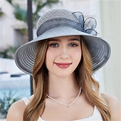 tanie czapki imprezowe-kapelusze derby dla kobiet 2025 kapelusz z organzy na przyjęcie herbaciane damskie eleganckie stroje na niedzielne popołudnie wielkanocne