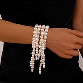 abordables Bracelets-Bracelet Jonc Le style rétro Classique Mini ancien Mode Tendance Bracelet Bijoux Blanche Rond pour Mariage Soirée Fiançailles Bal de promo