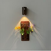 billige Solnedgangsprojektorlampe-moderne enkle vegglamper led bevegelsessensor nattlys 3 farger dimbar usb oppladbar veggmaleri spotlight stue gang innflyttingsgave 1/2 stk