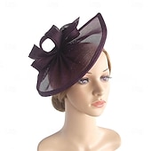 economico Fascinatori-Copricapo fedora di lino matrimonio festa serale tea party corsa dei cavalli cocktail vintage carino con copricapo floreale