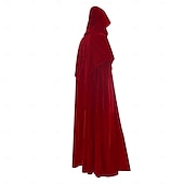 abordables Capas &amp; Capa-Retro Antiguo Medieval Renacimiento Capa capa con capucha Feria del Renacimiento Bruja Hombre Mujer Vikingo Real Steampunk Víspera de Todos los Santos Carnaval Fiesta LARP Feria Ren Adulto Capa