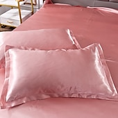 cheap Sheets &amp; Pillowcase-Washed Silk Pillowcase Single Satin Imitation Silk Pillowcase