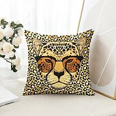 levne zvířecí styl-Dekorativní povlak na polštář zvířecí leopard 1PC měkký čtvercový povlak na polštář pro ložnici obývací pokoj pohovku křeslo