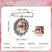 cheap Graduation-Personalized Graduation Pin Brooch Custom Photo Charm Best Wedding Graduation Memorial Sympathy Gift for Anniversary or Birthday Ideal for Friends, Family