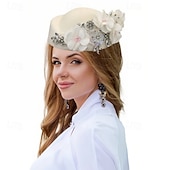 abordables Coiffure de mariage-accessoire Tissu Mariage Soirée Élégant Mariage Avec Fleur Casque Couvre-chef