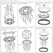 baratos Luzes Subaquáticas-1 pc ao ar livre luzes de água-viva solar jardim luzes flutuador de água luz diy montagem piscina luz fonte piscina luz colorido festa ao ar livre atmosfera luz