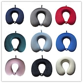 cheap Bedding Accessories-Neck Pillow for Traveling, Upgraded Travel Neck Pillow for Airplane 100% Pure Memory Foam Travel Pillow for Flight Headrest Sleep, Portable Plane Accessories