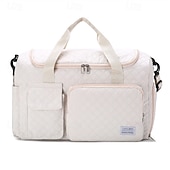 abordables stockage de bagages et de voyage-Sac de voyage week-end avec compartiment à chaussures, fourre-tout en tissu Oxford grande capacité avec fermeture éclair, sac à bandoulière matelassé pour ranger les vêtements, bagage de sport de nuit