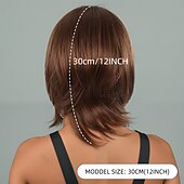 tanie Peruki syntetyczne modne-Peruki syntetyczne Kręcone splot Naturalnie proste Przedziałek na środku Fryzura asymetryczna Tkany maszynowo Peruka 12 cali A1 Włosie synetyczne Damskie Modny design Klasyczny Wygodny Blond