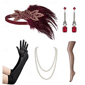 cheap Accessories and More-1920s The Great Gatsby Flapper Headband The Great Gatsby Feather Retro Sparkling Glitter Crystal / Rhinestone Women&#039;s Carnival Valentine&#039;s Day Masquerade Party Evening Wear Masquerade Festival Adults&#039;