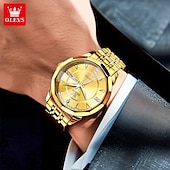 cheap Quartz Watches-OLEVS 9977 Men&#039;s Top Luxury Brand Quartz Watch, Fashion Business, Stainless Steel, Date Week, Diamond Scale, Waterproof