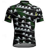 billiga Tröjor för män-Herr Cykeltröja Kortärmad Cykel T-shirt Tröja med 3 bakfickor Bergscykling Andningsfunktion Snabb tork Anatomisk design Uppsugande Vinrött Svart Blå Grafisk Lutning sporter Kläder
