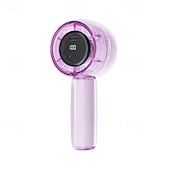 cheap Fans-Foldable Desktop &amp; Handheld Portable Cooling Fan Crystal Clear Transparent Mini Fan 100-Speed LED Digital Display