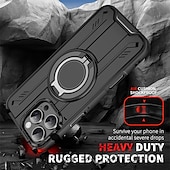 levne Pouzdra pro iPhone-Magnetické adsorpční pouzdro na telefon pro AirTag iPhone 16/15/14/13/12 Pro Max Plus se stojánkem geometrické PC kovové zadní víko bezdrátové nabíjení