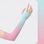 cheap Home Sleeves &amp; Gloves-Gradient Color Ice Sleeves Women&#039;s Summer Ice Silk Sun Protection Sleeves Driving Cycling Arm Protection Anti-ultraviolet