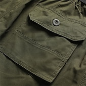 Недорогие Классический-Муж. Шорты-карго Шорты Летние шорты Кулиска Эластичная талия Мульти карман Полотняное плетение Комфорт Пригодно для носки До щиколотки на открытом воздухе спорт Повседневные Мода На каждый день