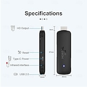 levne TV boxy-android 14 smart tv stick 4k hdr10 hlasové dálkové dvoupásmové wifi bluetooth h313 streamovací přehrávač médií