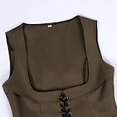 ieftine Rochie-Medieval Renascentist Rochie de Cocktail Costum Cosplay Rochie de bal Viching Outlander Pentru femei Celtic Pirat Steampunk Mascaradă LARP Ren Faire Festival Adulți Rochie