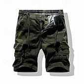 preiswerte Klassiker-Herren Cargo-Shorts Shorts mit Camouflage-Muster Shorts Sommershorts Kordelzug Elastischer Bund Mehrere Taschen Tarnung Komfort tragbar Knielang Outdoor Sport Täglich Mode Lässig Tarnung Khaki