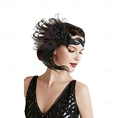 olcso Kiegészítők és még sok más-1920-as évek A nagy Gatsby Flapper fejpánt Gyöngyös karkötő Fülbevaló A nagy Gatsby Toll Retro Csillogó glitter Kristály / Strassz Női Farsang Valentin nap Álarcos mulatság Party estélyi viselet