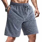 cheap Casual Shorts-Men&#039;s Athletic Shorts Sweat Shorts Shorts Summer Shorts Pocket Drawstring Elastic Waist Plain Comfort Breathable Short Outdoor Sports Classic Casual Black Navy Blue