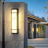 preiswerte Außenwandleuchten-Outdoor-LED-Wandleuchte Liniendesign wasserdichte Beleuchtung Innen Marmor Wandleuchte moderne Schlafzimmer warmweißes Licht 1 Stück