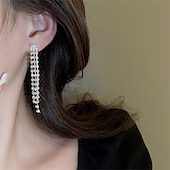 abordables Parures de Bijoux-Parure de bijoux 3 Argent Zircon Chrome Argent 1 Collier 1 Bracelet Boucles d&#039;oreilles Femmes Élégant ancien Mode Mignon Le style rétro Classique Géométrique Parure de Bijoux Pour Mariage Soirée