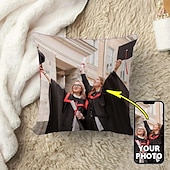 baratos Almofadas Personalizadas-Funda de Almofada Personalizada Melhor Presente de Formatura Adicione sua Imagem Presente Personalizado Foto Design Imagem Almofada Casual Funda de Almofada 1pc Feito Sob Medida