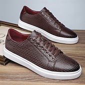 Χαμηλού Κόστους Ανέμελος-ανδρικά slip-on αθλητικά παπούτσια με καφέ υφή – ευέλικτα casual παπούτσια για χαλαρές και έξυπνες περιστάσεις
