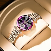 economico Orologi al quarzo-Regalo per la festa della mamma per donne Orologio al quarzo Orologio da polso Orologio con strass Orologio impermeabile cinturino in acciaio inox