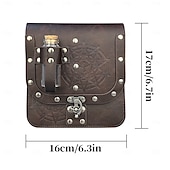 cheap Accessories and More-Retro Vintage Medieval Renaissance Cosplay Costume Belt Pouch Dice Bag Ren Faire Viking Celtic Knight Ranger Men&#039;s Women&#039;s Celtic Viking Halloween Masquerade Performance Stage Renaissance Fair Teen