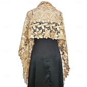 voordelige bruiloft gast wraps-Dames Wikkel Elegante Zon Bescherming Mouwloos Kant Bruiloft Wikkels Met Effen Kleur Voor Bruiloft Zomer