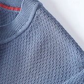 tanie Męskie elitarnie koszulki i tank topy-męska jedwabna bawełniana mieszanka lyocellu t-shirt krótki rękaw okrągły dekolt lato gładki żakard elegancki klasyczny okrągły dekolt minimalistyczny wakacje dom bawełna czarny niebieski granatowy top koszulka męska