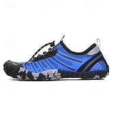 preiswerte Sneaker für Herren-Herren Sneaker Barfußschuhe Upstream-Schuhe Canyoning PU Leder Netz Bequem Rutschfest Atmungsaktiv Schnürung Rot + Grau Blau Grau Sommer Frühling
