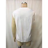 preiswerte Fitness Tank-Tops-Herren Tank Top Weste Ärmelloses Shirt Ärmellos V Ausschnitt Sommer Einfach Mode Klassisch Lässig Kordelzug Rein Straße Lässig Sport Weiß Top T-Shirt für Herren