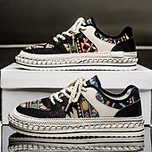お買い得  メンズスニーカー-織り模様のメンズベージュ＆マルチカラーウォーキングシューズ - カジュアルやバケーションに最適なトレンドスニーカー