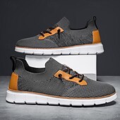 cheap Men&#039;s Sneakers-Men&#039;s Knit Athletic Sneakers – Lightweight Breathable Running and Walking Shoes for Gym, Work and Travel