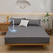 abordables Sábanas y funda de almohada-Funda protectora para cama Queen Full King cubierta impermeable protector de colchón sábana ajustada impermeable protector de cama funda de colchón 360° de paquete completo bolsillo profundo sábana