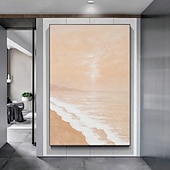 preiswerte Abstrakte Gemälde-Wellenölgemälde handgemaltes abstraktes Ölgemälde Wandkunst 3er Set beige abstrakte Malerei auf Leinwand beige Textur Gemälde Wandkunst neutrale abstrakte Malerei Wandkunst Wanddekoration