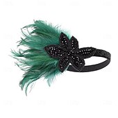 olcso Kiegészítők és még sok más-1920-as évek A nagy Gatsby Flapper fejpánt Gyöngyös karkötő Fülbevaló A nagy Gatsby Toll Retro Csillogó glitter Kristály / Strassz Női Farsang Valentin nap Álarcos mulatság Party estélyi viselet