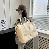 お買い得  荷物と旅行の保管-2個セットのウィークエンダーバッグ、旅行用ダッフルバッグ、シューズコンパートメント、クロスボディバッグ、ジムバッグ、レディースメンズ、大容量オーバーナイトトート、濡れたものと乾いたものを分けて収納、旅行、スポーツ、機内持ち込み可能